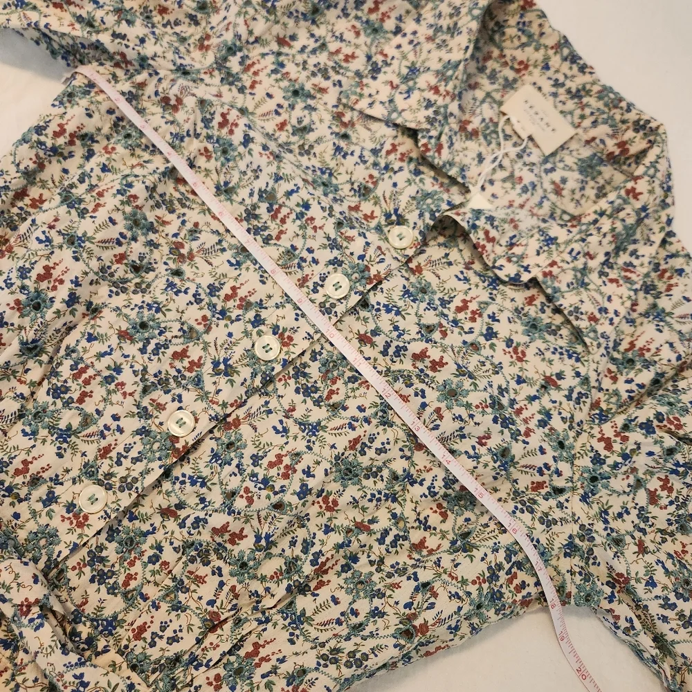 NWT Sezane Elise Jumpsuit Romper Floral Eyelet Belted Sz 38/6 Combisuit Ostuni - Picture 7 of 16
